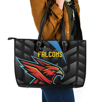 Antigua and Barbuda Cricket Leather Tote Bag Falcons Flying High - Wonder Print Shop