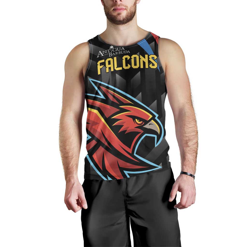 Custom Antigua and Barbuda Cricket Men Tank Top Falcons Flying High - Wonder Print Shop