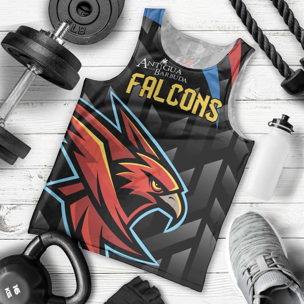 Custom Antigua and Barbuda Cricket Men Tank Top Falcons Flying High - Wonder Print Shop