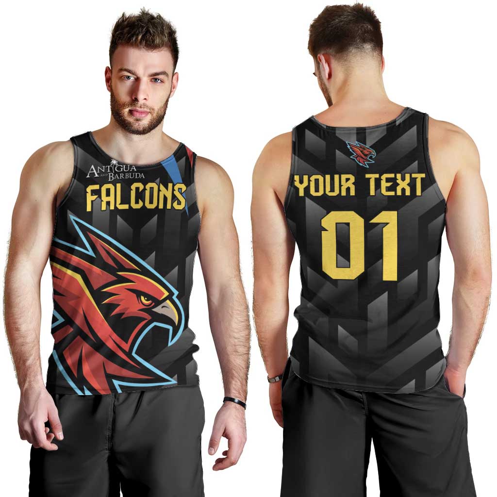 Custom Antigua and Barbuda Cricket Men Tank Top Falcons Flying High - Wonder Print Shop