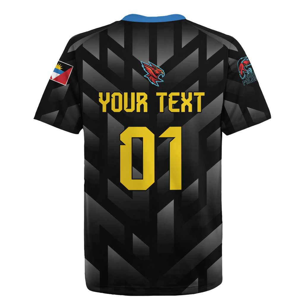 Custom Antigua and Barbuda Cricket Rugby Jersey Falcons Flying High - Wonder Print Shop
