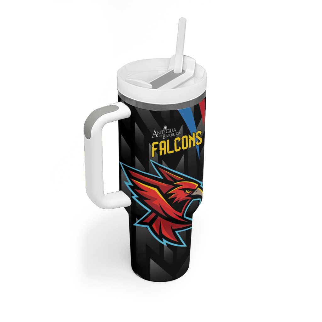 Custom Antigua and Barbuda Cricket Tumbler With Handle Falcons Flying High - Wonder Print Shop