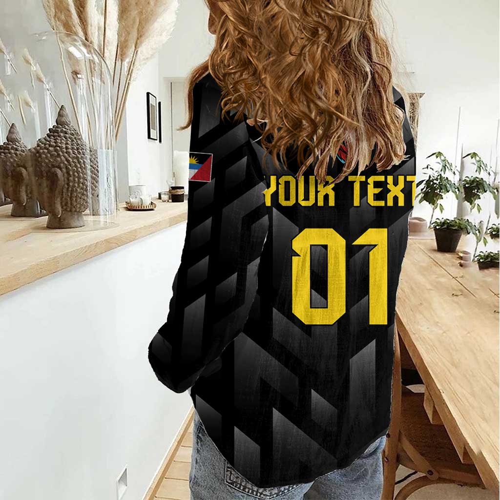 Custom Antigua and Barbuda Cricket Women Casual Shirt Falcons Flying High - Wonder Print Shop