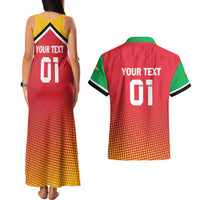 Custom Guyana Cricket Amazon Warriors Couples Matching Tank Maxi Dress and Hawaiian Shirt All The Way Champions - Wonder Print Shop