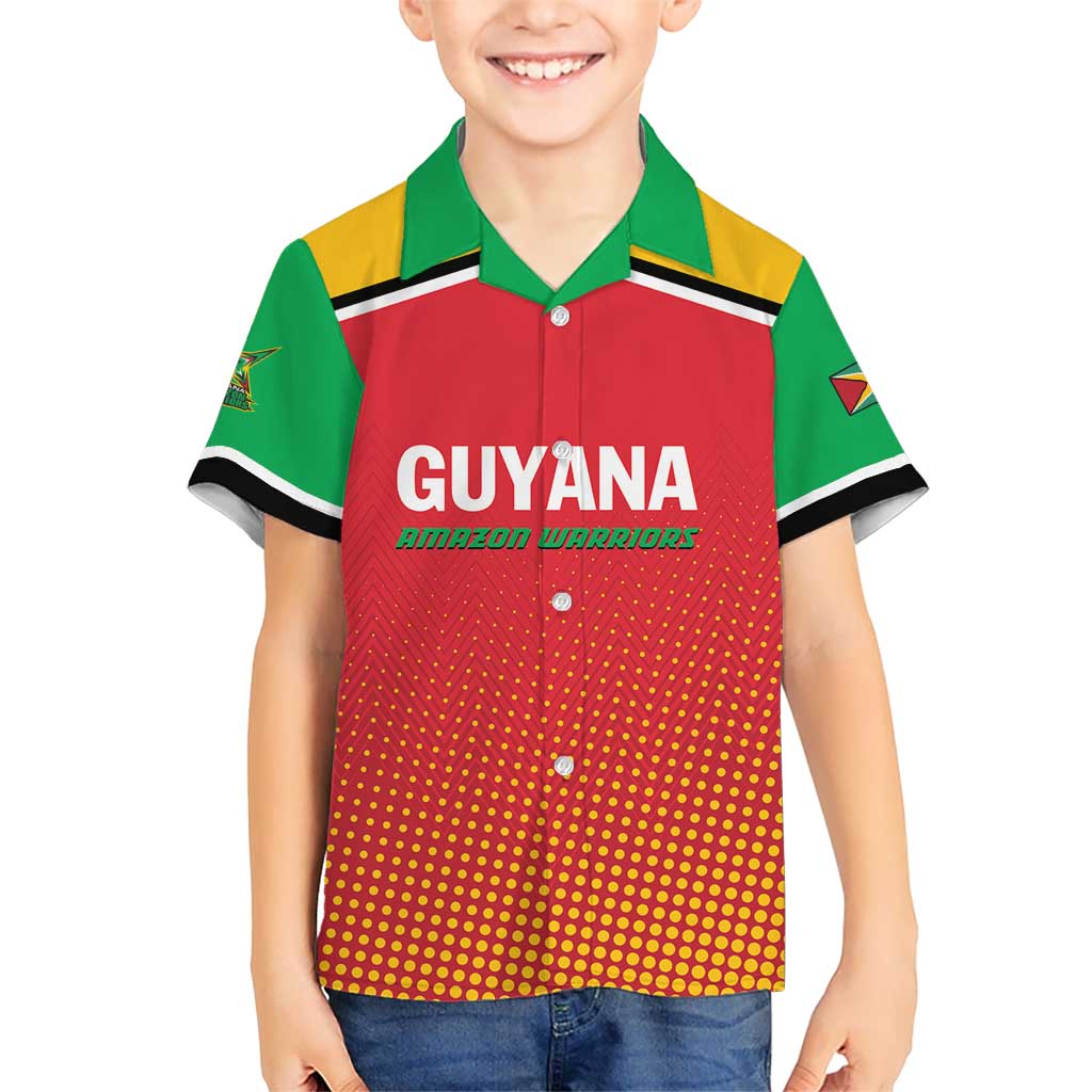 Custom Guyana Cricket Amazon Warriors Hawaiian Shirt All The Way Champions - Wonder Print Shop