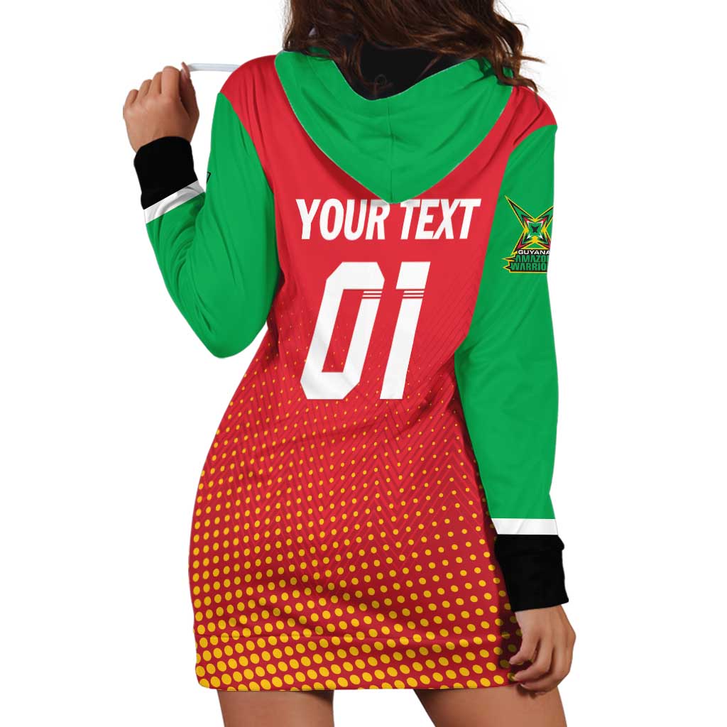 Custom Guyana Cricket Amazon Warriors Hoodie Dress All The Way Champions - Wonder Print Shop