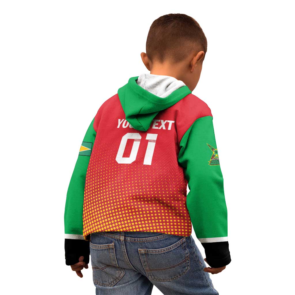 Custom Guyana Cricket Amazon Warriors Kid Hoodie All The Way Champions - Wonder Print Shop