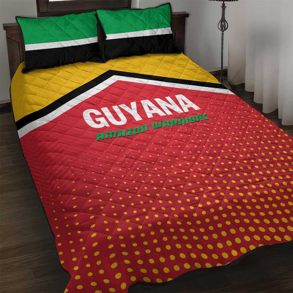 Guyana Cricket Amazon Warriors Quilt Bed Set All The Way Champions - Wonder Print Shop