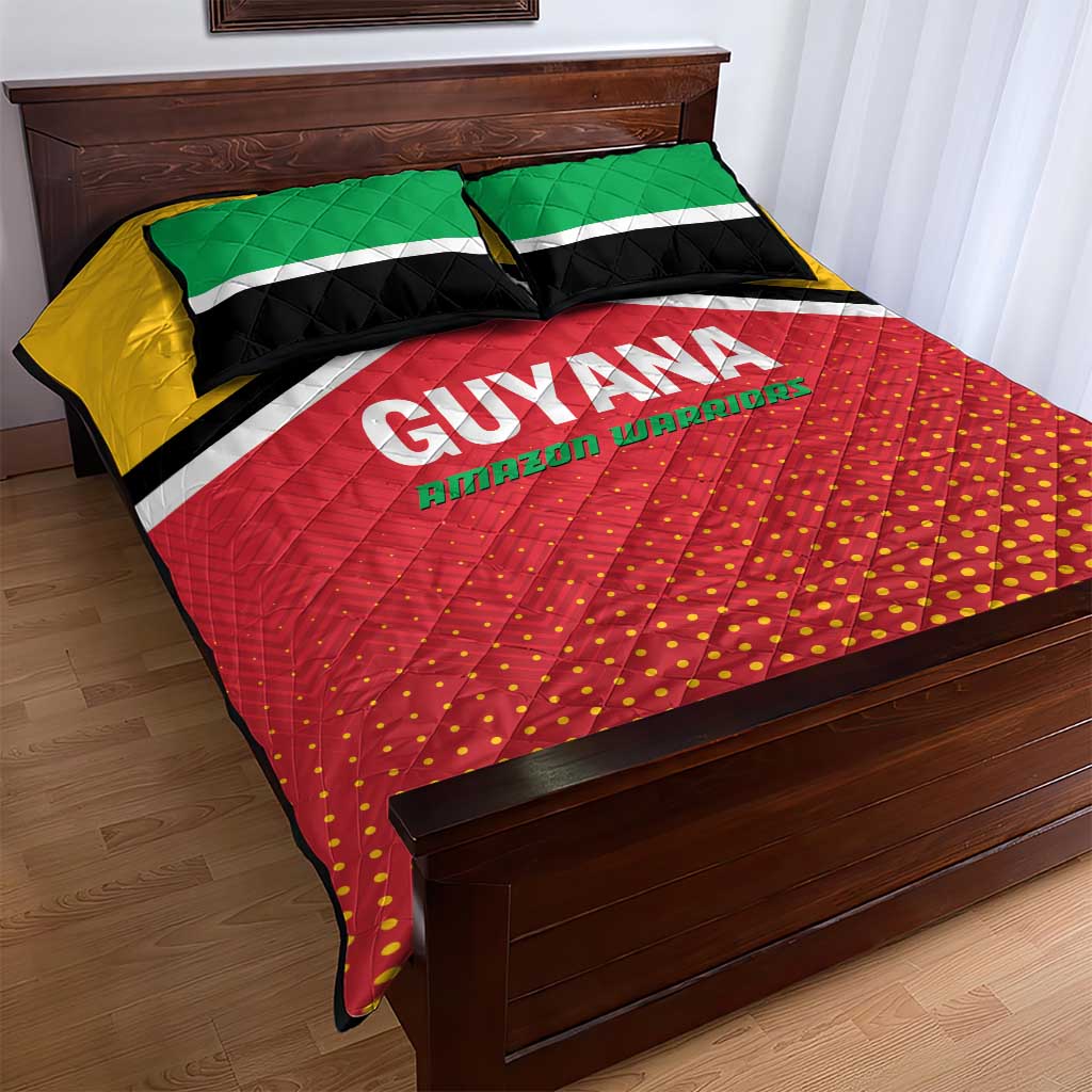 Guyana Cricket Amazon Warriors Quilt Bed Set All The Way Champions - Wonder Print Shop