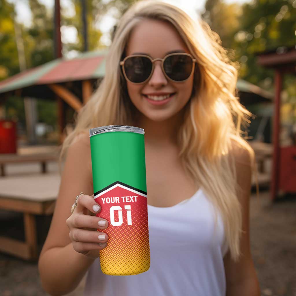 Custom Guyana Cricket Amazon Warriors Skinny Tumbler All The Way Champions - Wonder Print Shop