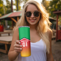 Custom Guyana Cricket Amazon Warriors Skinny Tumbler All The Way Champions - Wonder Print Shop