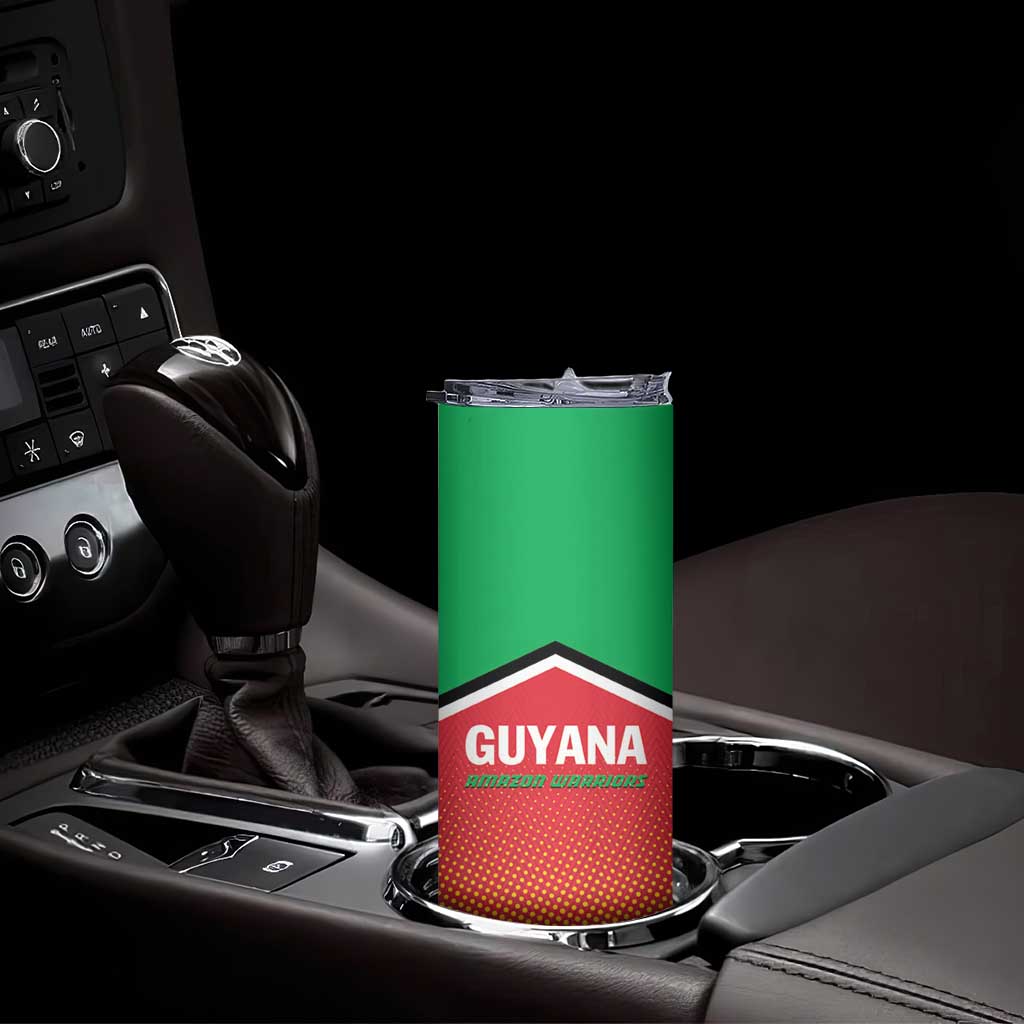 Custom Guyana Cricket Amazon Warriors Skinny Tumbler All The Way Champions - Wonder Print Shop