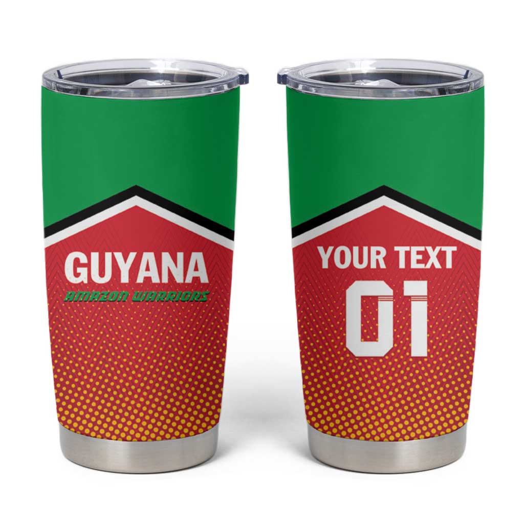 Custom Guyana Cricket Amazon Warriors Tumbler Cup All The Way Champions - Wonder Print Shop