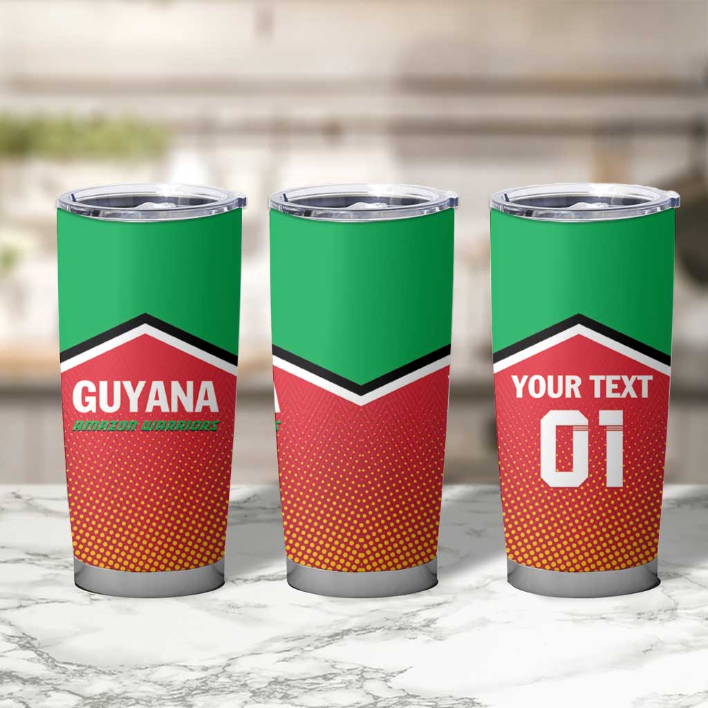 Custom Guyana Cricket Amazon Warriors Tumbler Cup All The Way Champions - Wonder Print Shop