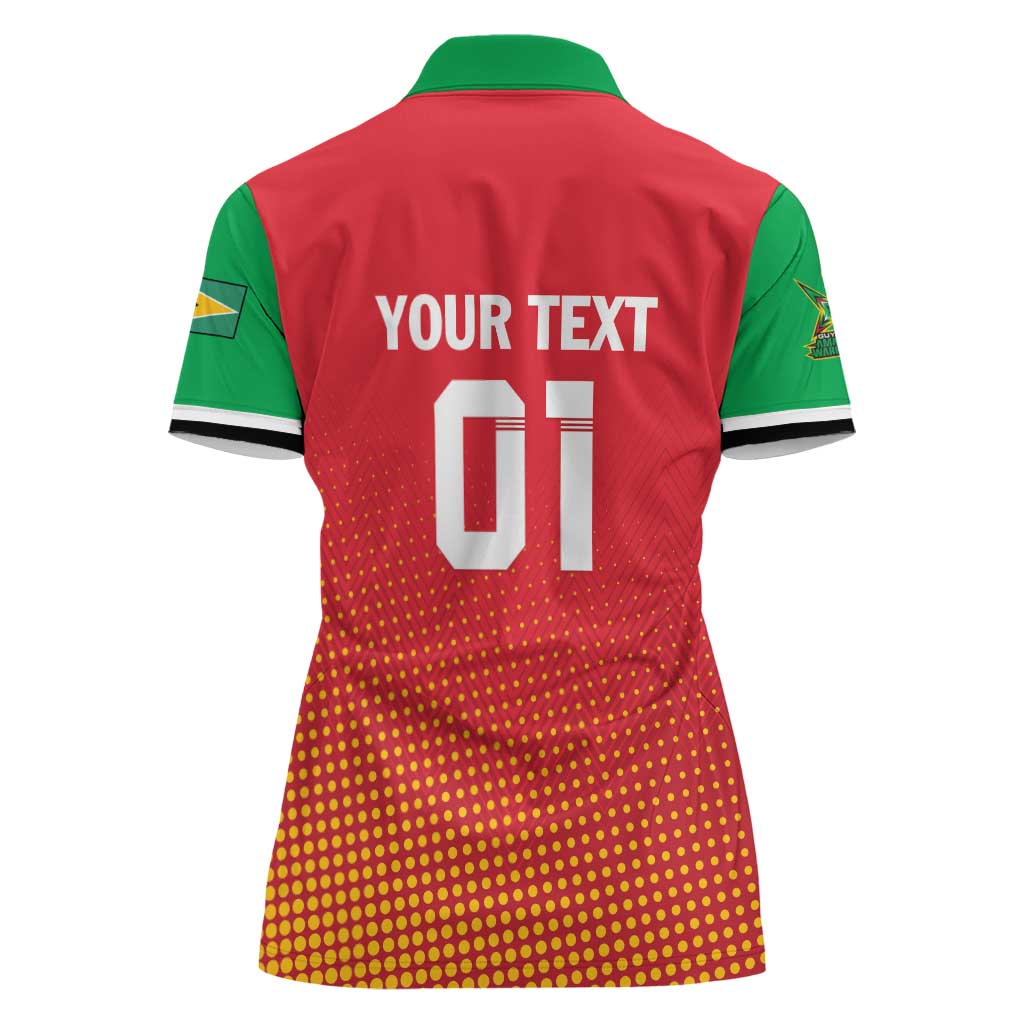 Custom Guyana Cricket Amazon Warriors Women Polo Shirt All The Way Champions - Wonder Print Shop