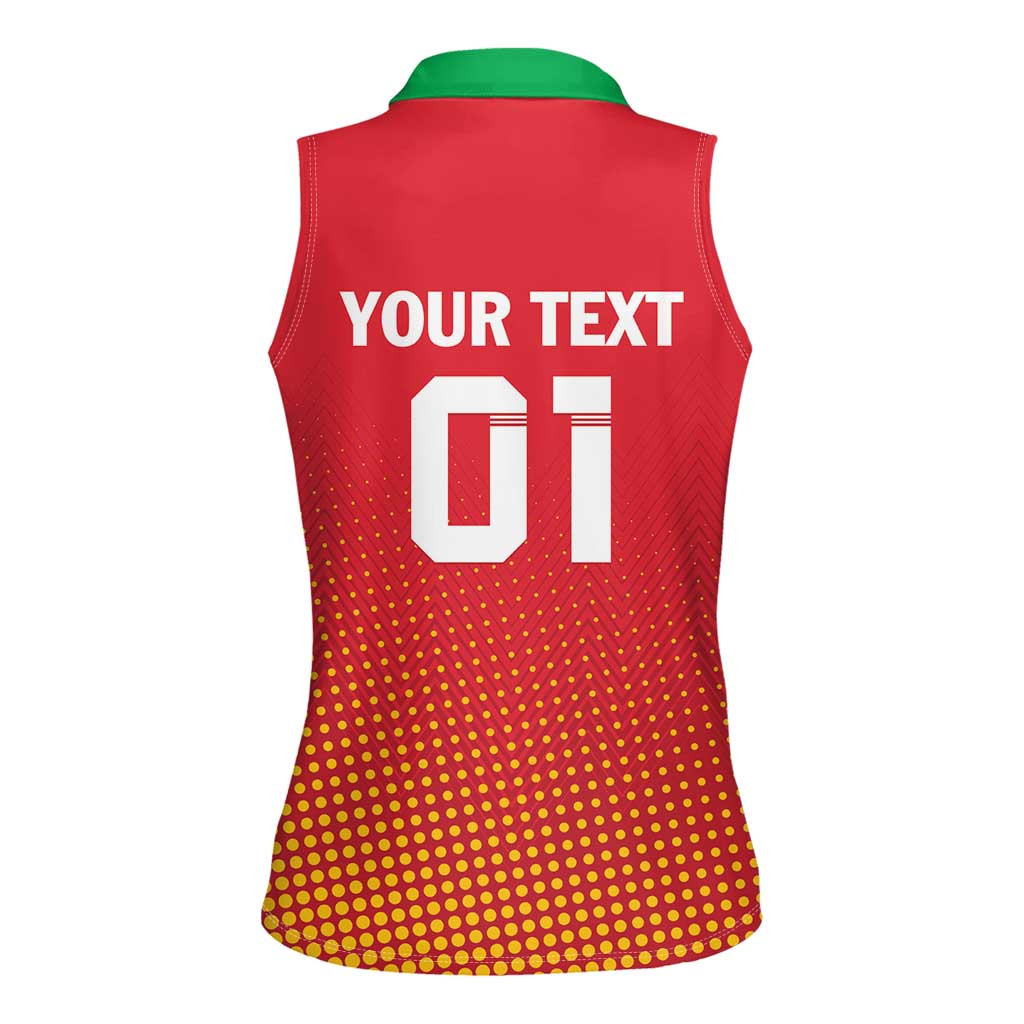 Custom Guyana Cricket Amazon Warriors Women Sleeveless Polo Shirt All The Way Champions - Wonder Print Shop