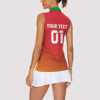Custom Guyana Cricket Amazon Warriors Women Sleeveless Polo Shirt All The Way Champions - Wonder Print Shop
