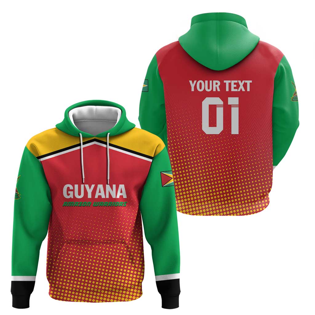 Custom Guyana Cricket Amazon Warriors Zip Hoodie All The Way Champions - Wonder Print Shop