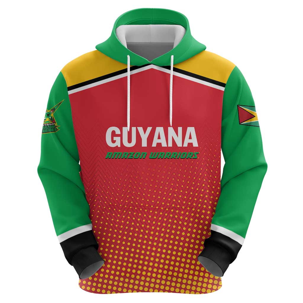Custom Guyana Cricket Amazon Warriors Zip Hoodie All The Way Champions - Wonder Print Shop