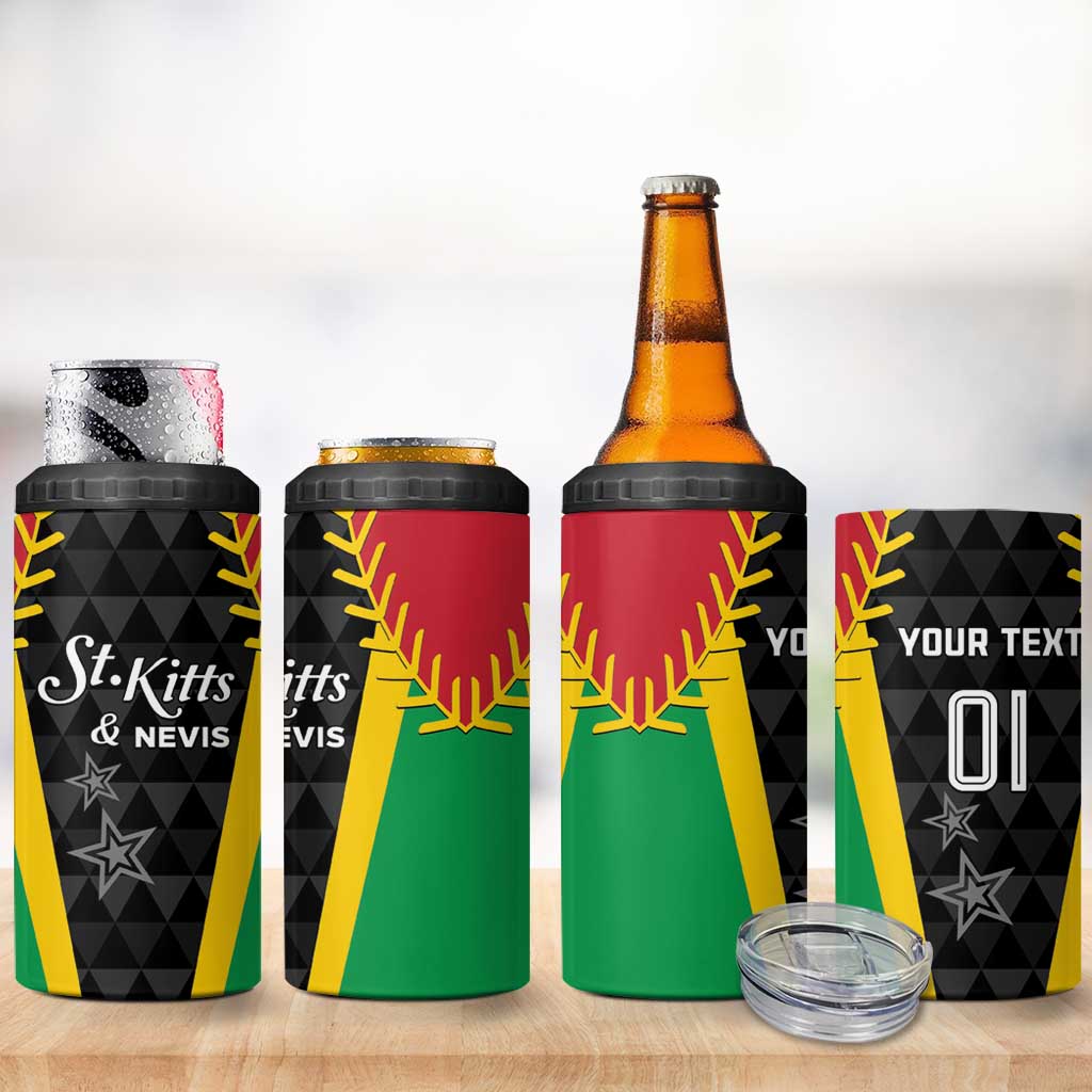 Custom Saint Kitts and Nevis Cricket Patriots 4 in 1 Can Cooler Tumbler St Kitts Nevis in Our Blood - Wonder Print Shop