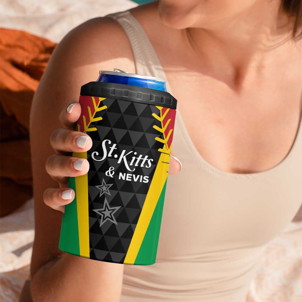Custom Saint Kitts and Nevis Cricket Patriots 4 in 1 Can Cooler Tumbler St Kitts Nevis in Our Blood - Wonder Print Shop