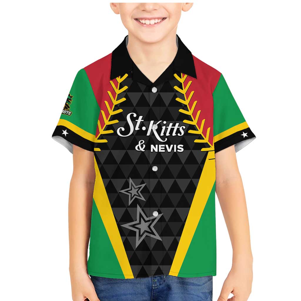 Custom Saint Kitts and Nevis Cricket Patriots Family Matching Mermaid Dress and Hawaiian Shirt St Kitts Nevis in Our Blood - Wonder Print Shop