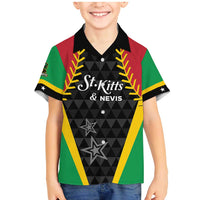 Custom Saint Kitts and Nevis Cricket Patriots Family Matching Mermaid Dress and Hawaiian Shirt St Kitts Nevis in Our Blood - Wonder Print Shop