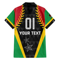 Custom Saint Kitts and Nevis Cricket Patriots Family Matching Off The Shoulder Long Sleeve Dress and Hawaiian Shirt St Kitts Nevis in Our Blood - Wonder Print Shop