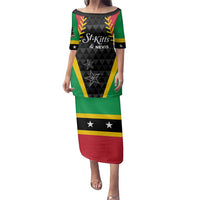 Custom Saint Kitts and Nevis Cricket Patriots Family Matching Puletasi and Hawaiian Shirt St Kitts Nevis in Our Blood - Wonder Print Shop