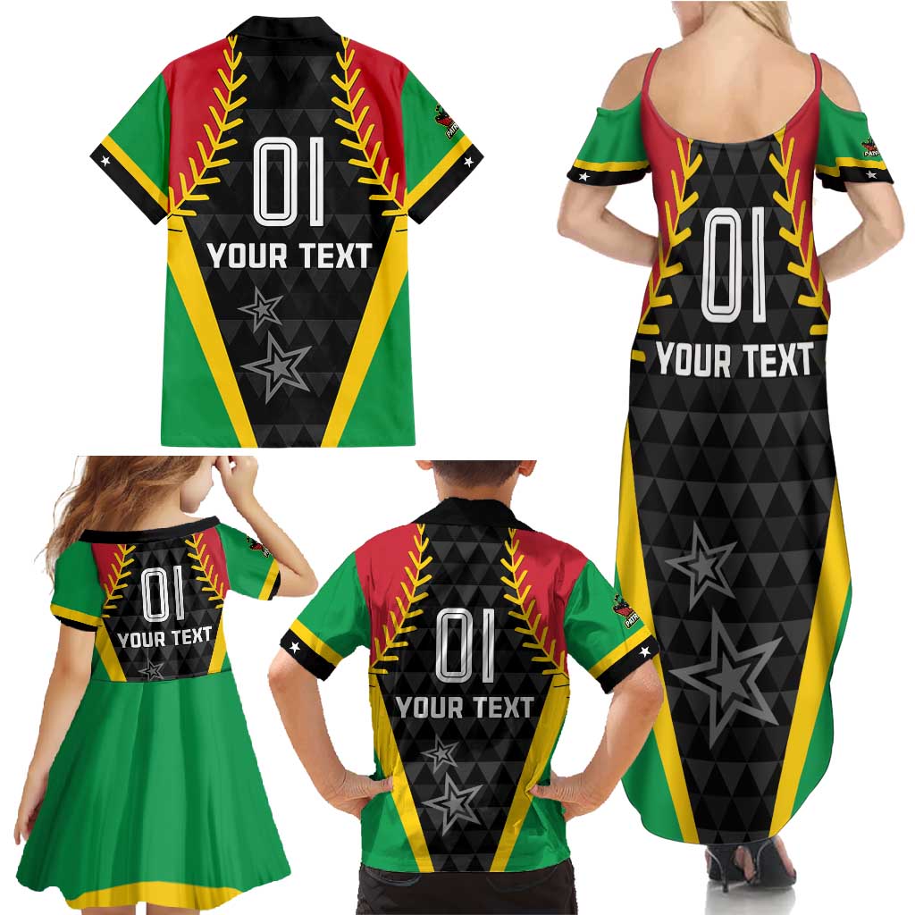 Custom Saint Kitts and Nevis Cricket Patriots Family Matching Summer Maxi Dress and Hawaiian Shirt St Kitts Nevis in Our Blood - Wonder Print Shop