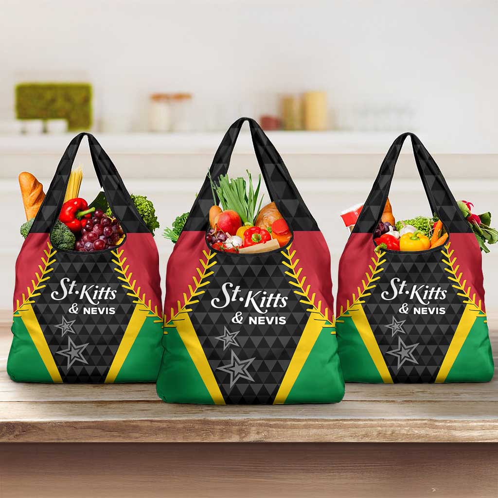 Saint Kitts and Nevis Cricket Patriots Grocery Bag St Kitts Nevis in Our Blood