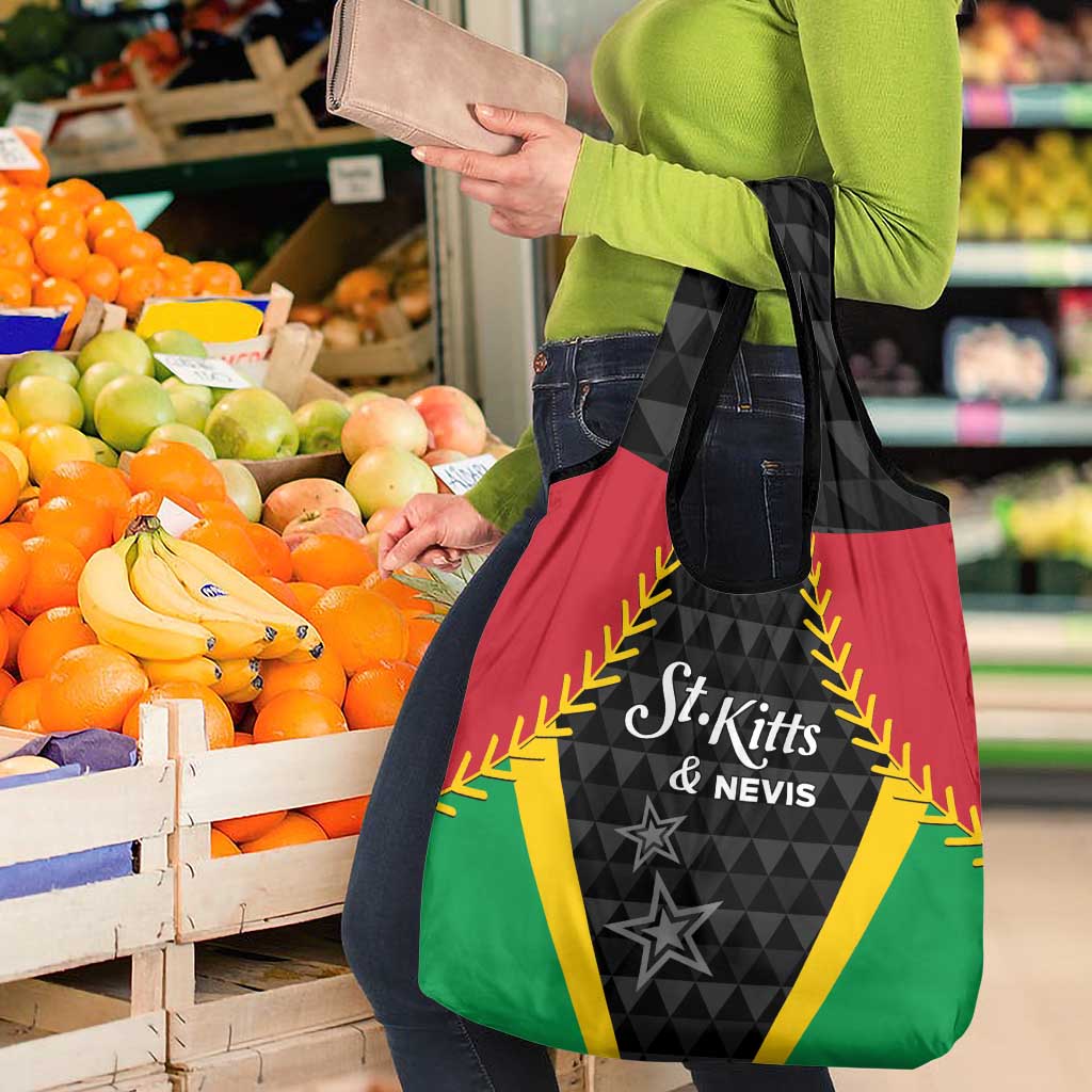 Saint Kitts and Nevis Cricket Patriots Grocery Bag St Kitts Nevis in Our Blood