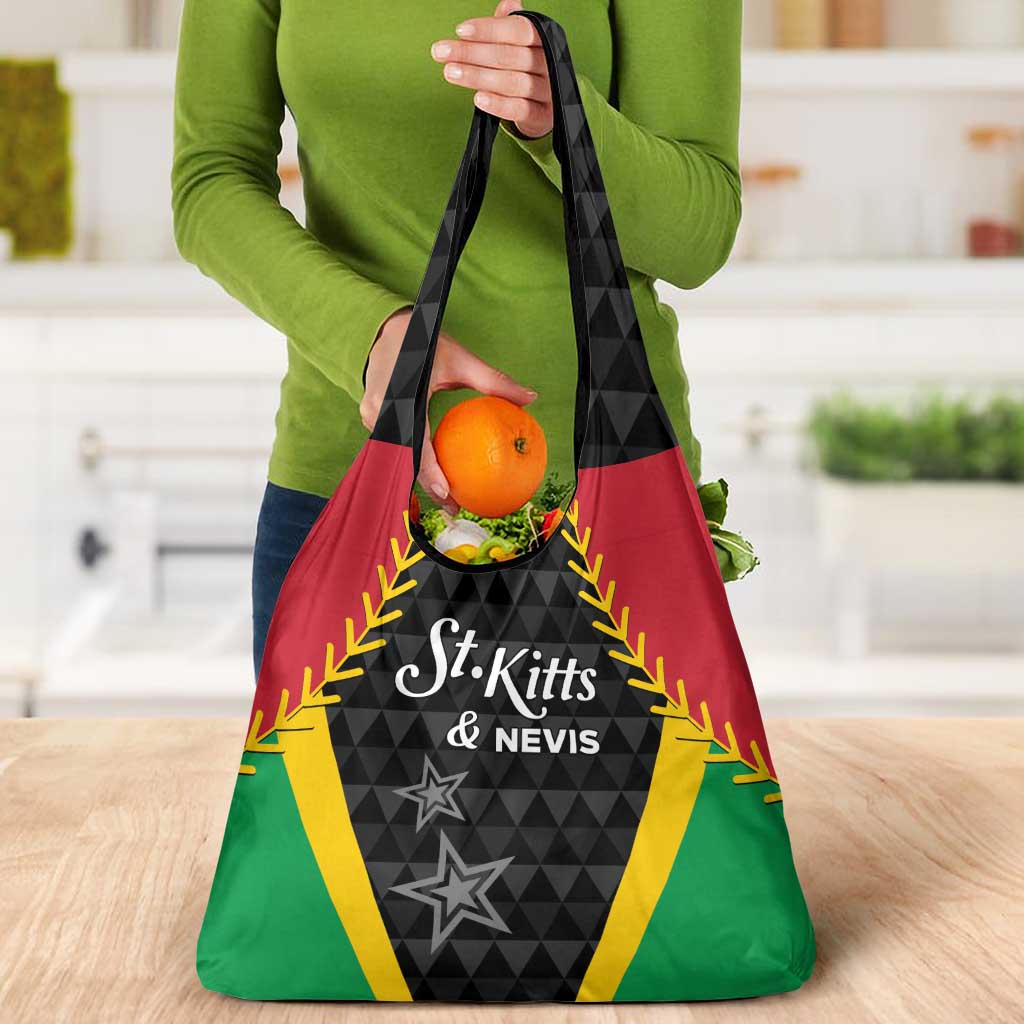 Saint Kitts and Nevis Cricket Patriots Grocery Bag St Kitts Nevis in Our Blood