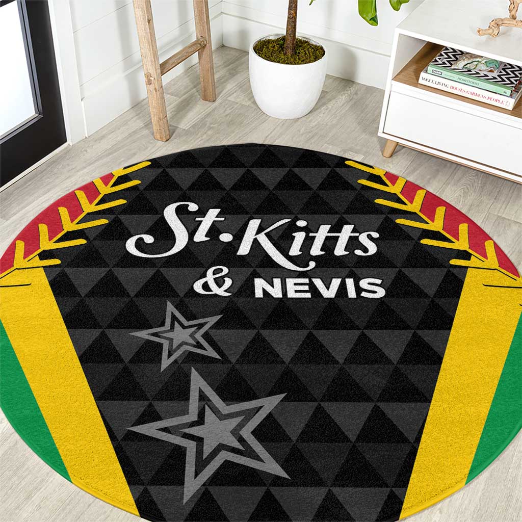 Saint Kitts and Nevis Cricket Patriots Round Carpet St Kitts Nevis in Our Blood