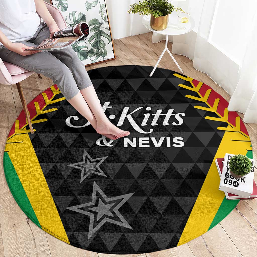 Saint Kitts and Nevis Cricket Patriots Round Carpet St Kitts Nevis in Our Blood