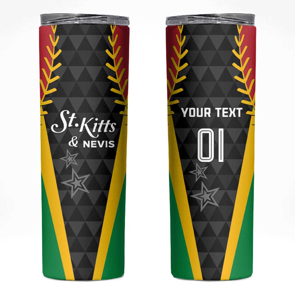 Custom Saint Kitts and Nevis Cricket Patriots Skinny Tumbler St Kitts Nevis in Our Blood - Wonder Print Shop