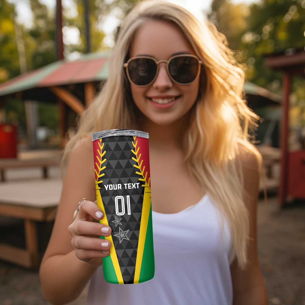 Custom Saint Kitts and Nevis Cricket Patriots Skinny Tumbler St Kitts Nevis in Our Blood - Wonder Print Shop