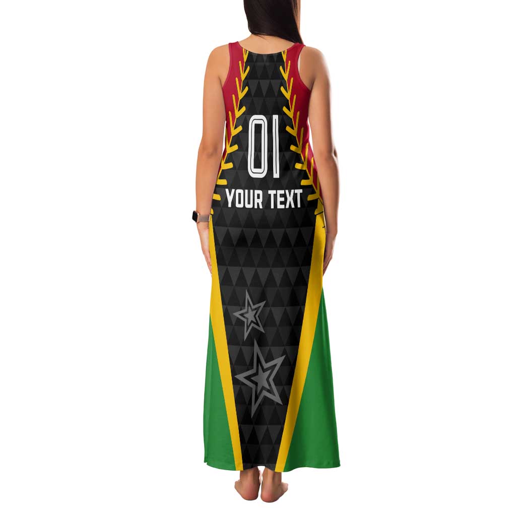 Custom Saint Kitts and Nevis Cricket Patriots Tank Maxi Dress St Kitts Nevis in Our Blood - Wonder Print Shop