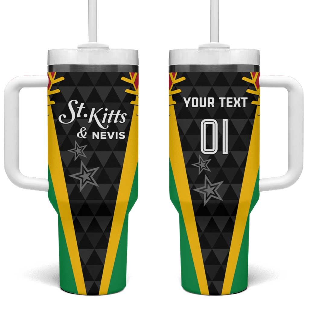 Custom Saint Kitts and Nevis Cricket Patriots Tumbler With Handle St Kitts Nevis in Our Blood - Wonder Print Shop