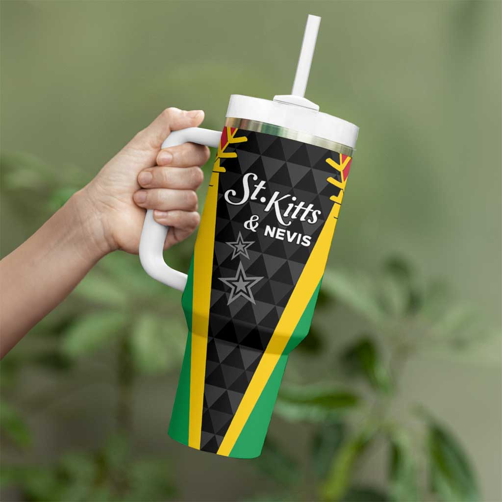 Custom Saint Kitts and Nevis Cricket Patriots Tumbler With Handle St Kitts Nevis in Our Blood - Wonder Print Shop