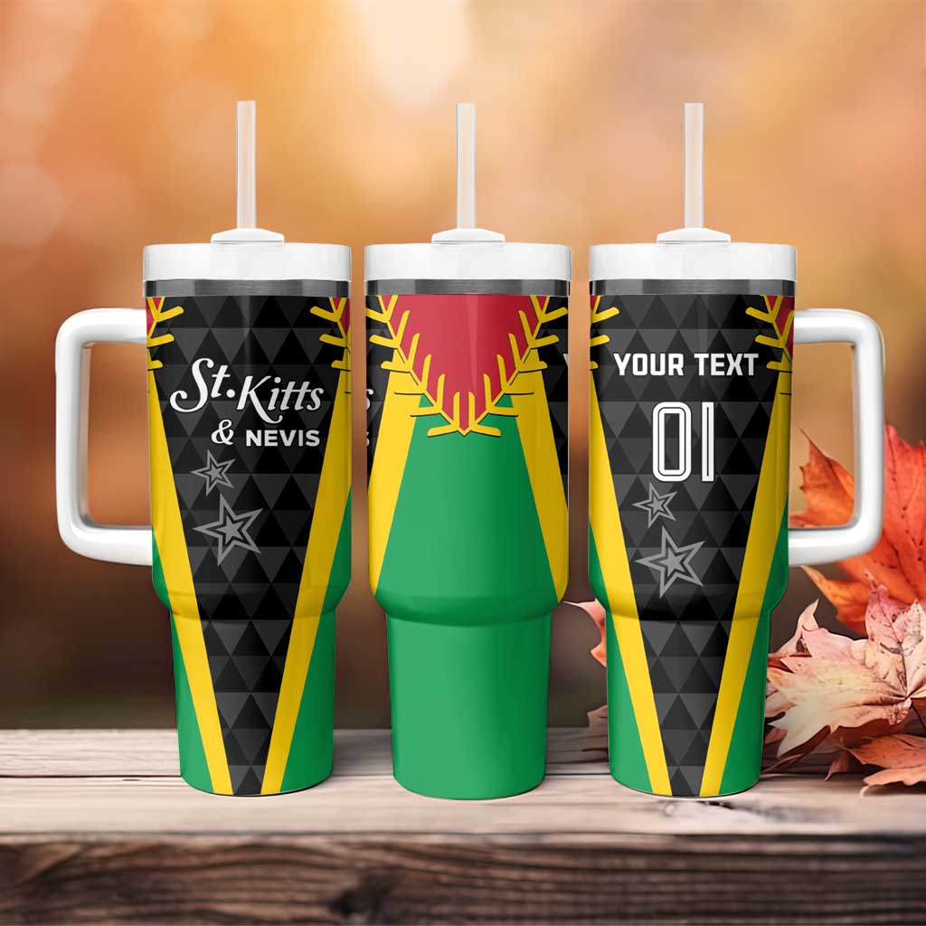 Custom Saint Kitts and Nevis Cricket Patriots Tumbler With Handle St Kitts Nevis in Our Blood - Wonder Print Shop