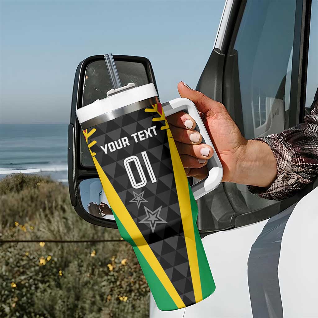 Custom Saint Kitts and Nevis Cricket Patriots Tumbler With Handle St Kitts Nevis in Our Blood - Wonder Print Shop