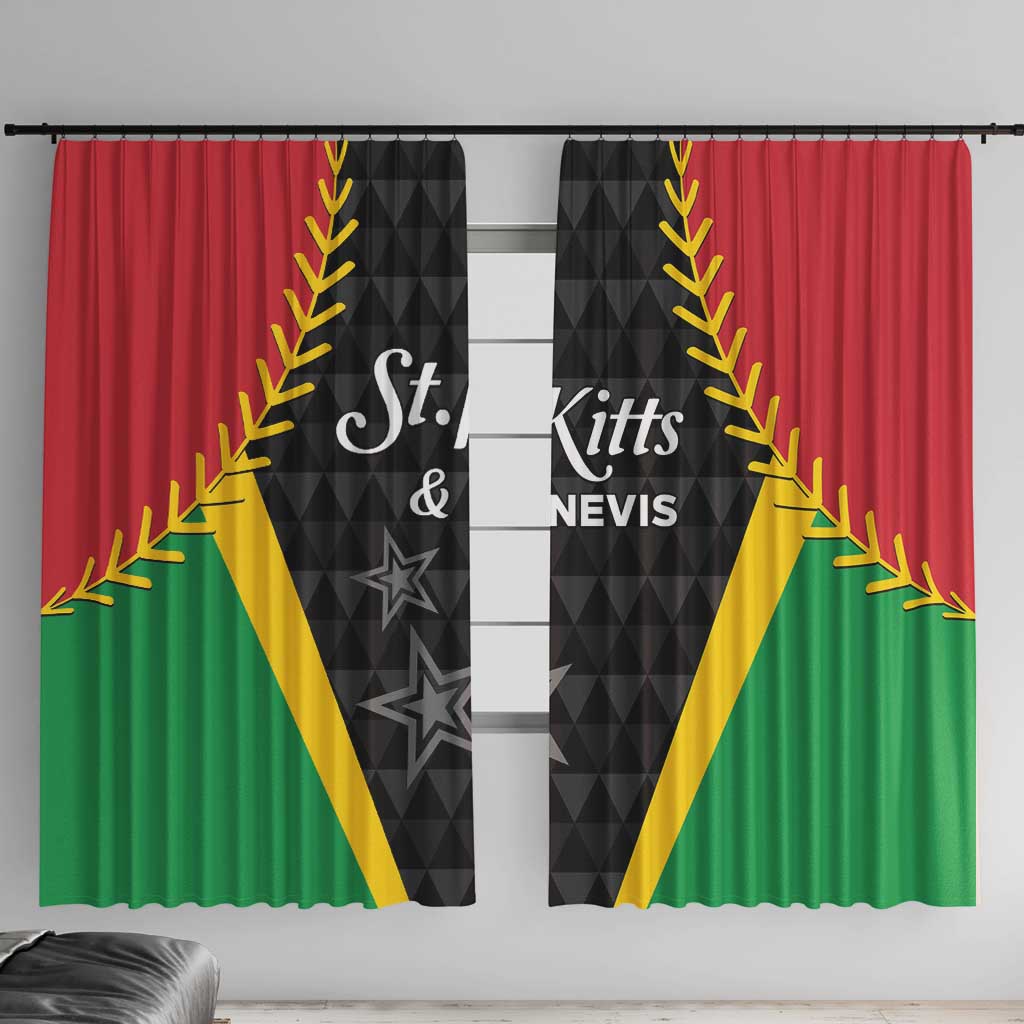 Saint Kitts and Nevis Cricket Patriots Window Curtain St Kitts Nevis in Our Blood - Wonder Print Shop