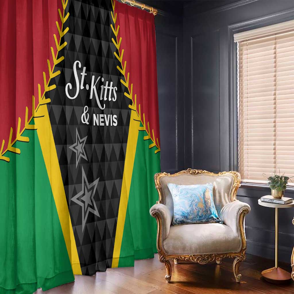 Saint Kitts and Nevis Cricket Patriots Window Curtain St Kitts Nevis in Our Blood - Wonder Print Shop