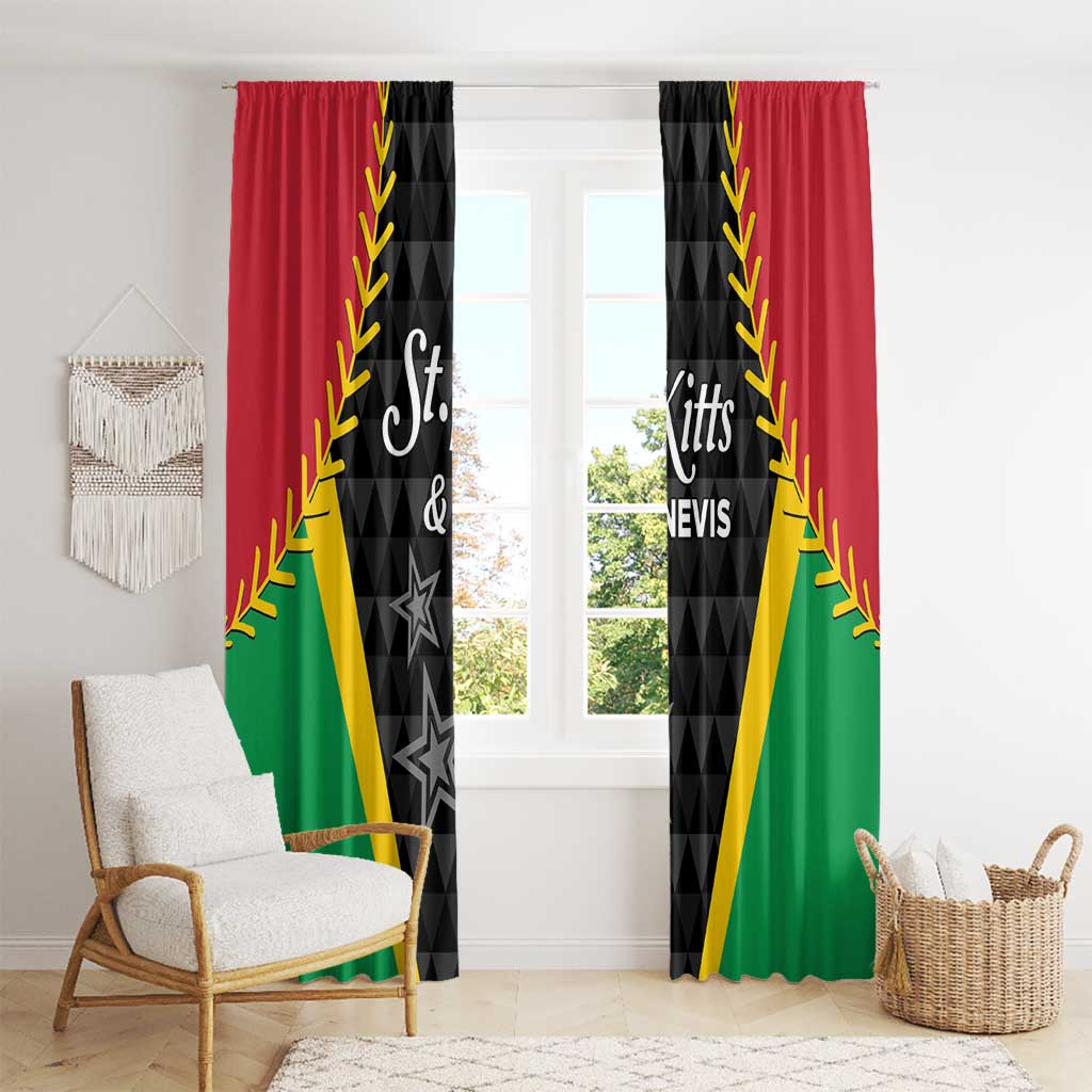 Saint Kitts and Nevis Cricket Patriots Window Curtain St Kitts Nevis in Our Blood - Wonder Print Shop