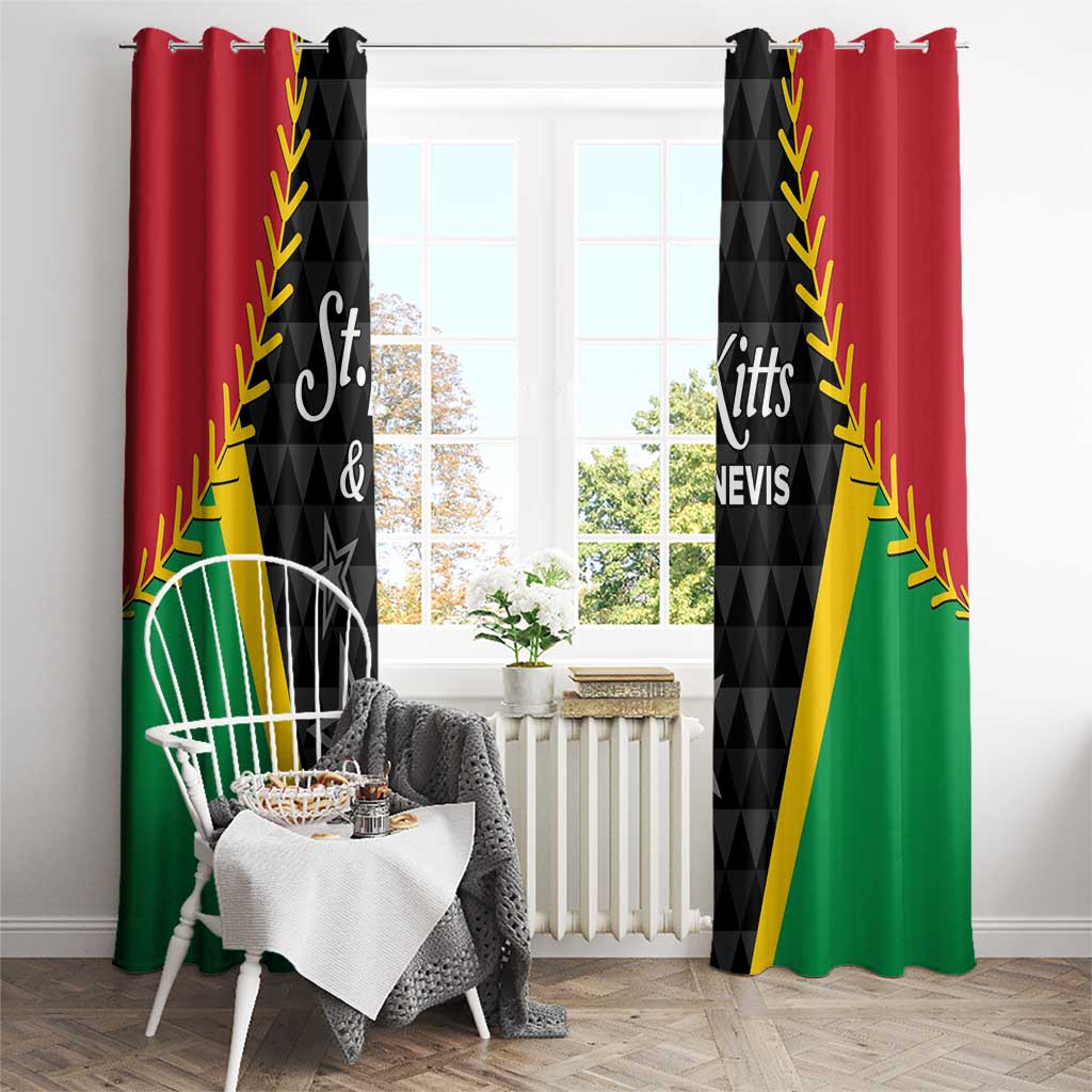 Saint Kitts and Nevis Cricket Patriots Window Curtain St Kitts Nevis in Our Blood - Wonder Print Shop