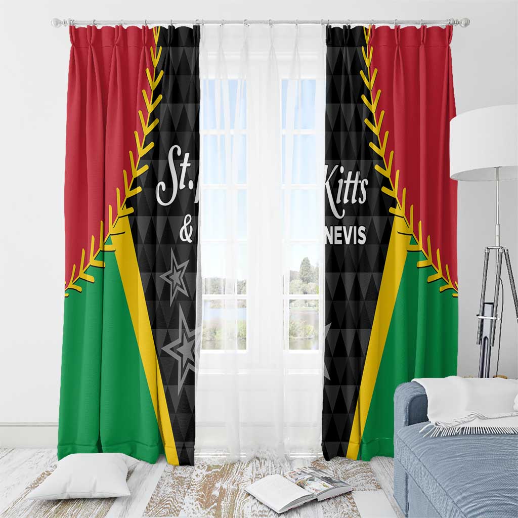 Saint Kitts and Nevis Cricket Patriots Window Curtain St Kitts Nevis in Our Blood - Wonder Print Shop
