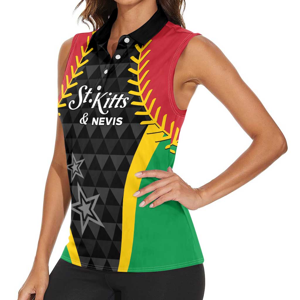 Custom Saint Kitts and Nevis Cricket Patriots Women Sleeveless Polo Shirt St Kitts Nevis in Our Blood - Wonder Print Shop