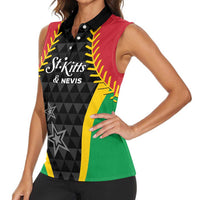 Custom Saint Kitts and Nevis Cricket Patriots Women Sleeveless Polo Shirt St Kitts Nevis in Our Blood - Wonder Print Shop