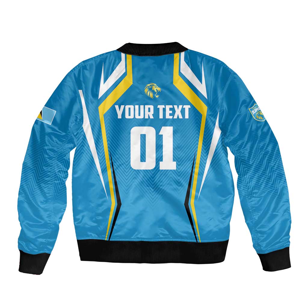 Custom Saint Lucia Cricket Bomber Jacket St Lucia Stars Champions 2024 - Wonder Print Shop
